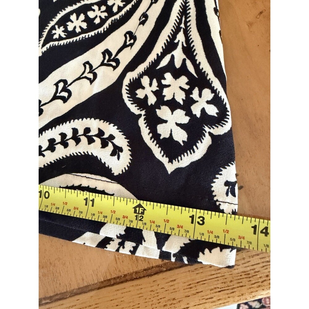 Soft Surroundings Wide Leg Pants Plus 3X Black Tan Paisley Pull On Comfort - Picture 9 of 11